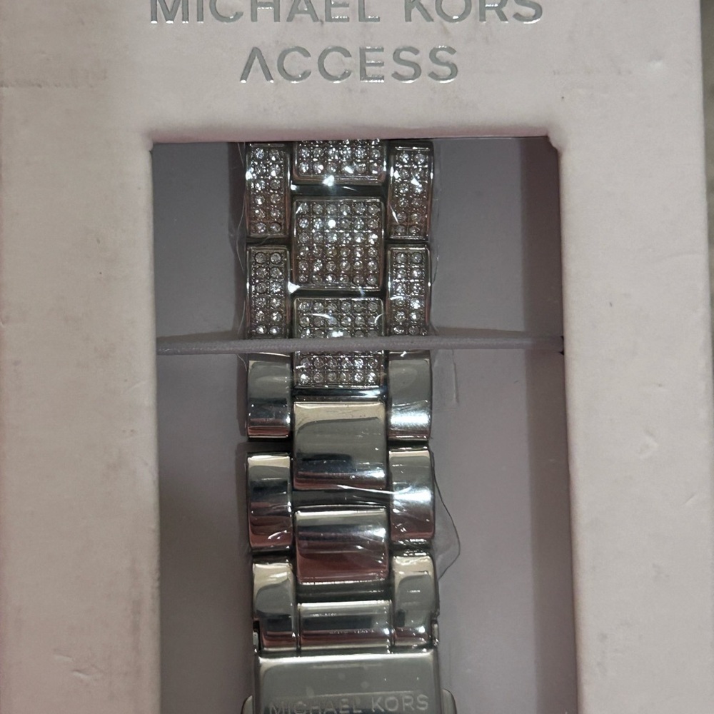 Michael Kors Silver Watch Band with Sparkling Accents - Picture 3 of 5